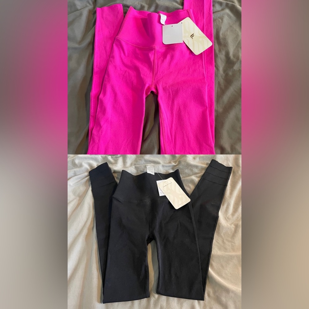LOT of 2-Fabletics high waisted sculpt knit leggings